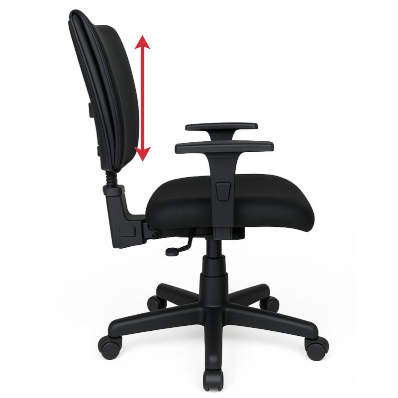 Cadeira B-ONE Back System com Braços Reguláveis – Corino Preta – 31010 RM MÓVEIS 3