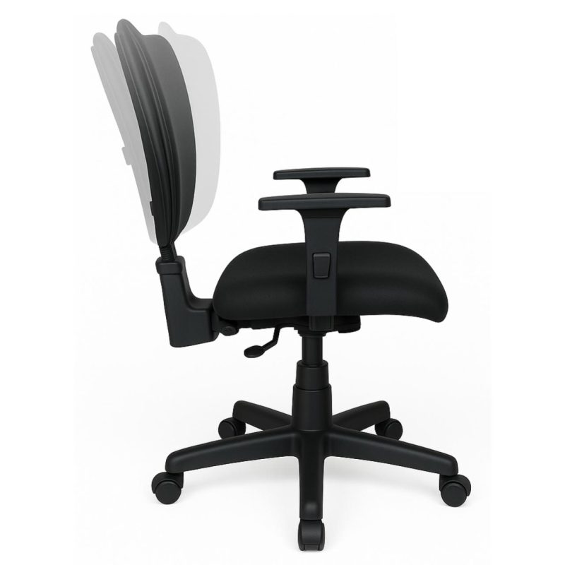 Cadeira B-ONE Back System com Braços Reguláveis – Corino Preta – 31010 RM MÓVEIS 4
