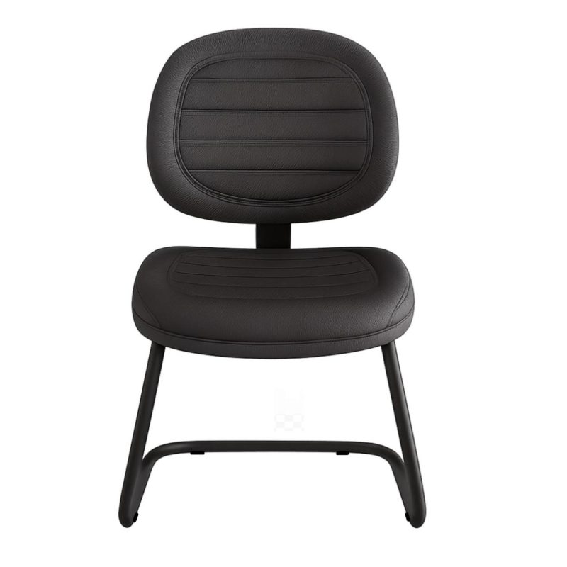 Cadeira Executiva Costurada Base em “S” PRETA – Corino Preto – 31014 RM MÓVEIS 3