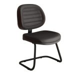 Cadeira Executiva Costurada Base em “S” PRETA – Corino Preto – 31014 RM MÓVEIS 10