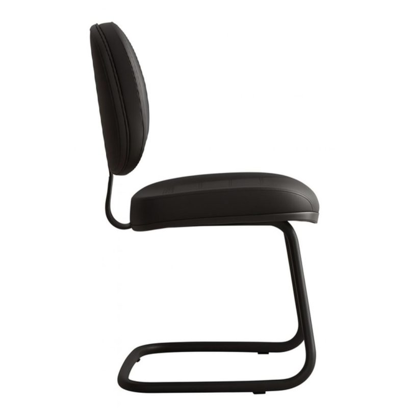 Cadeira Executiva Costurada Base em “S” PRETA – Corino Preto – 31014 RM MÓVEIS 4