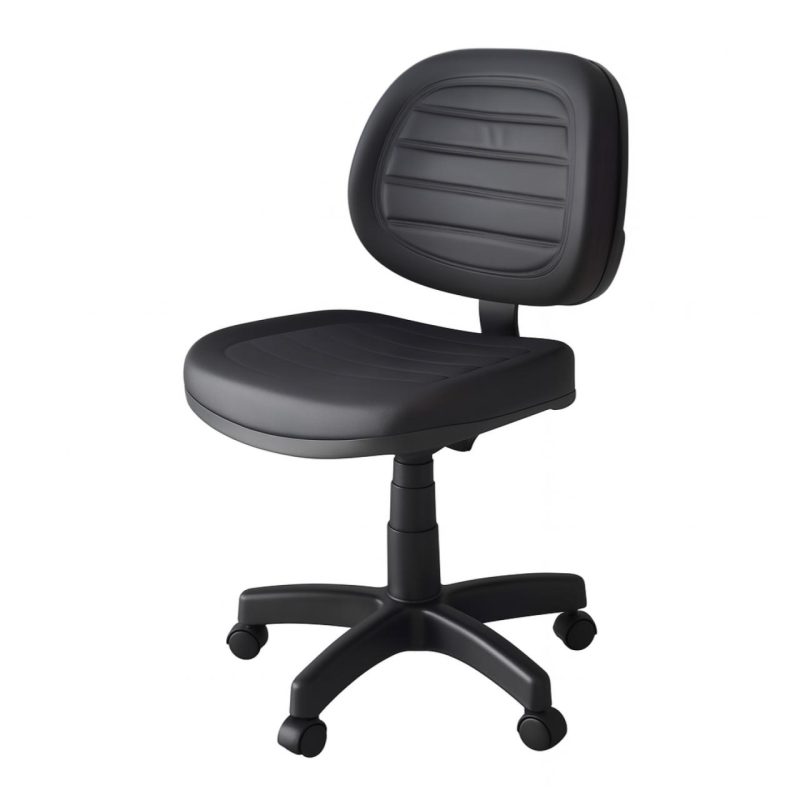 Cadeira Executiva COSTURADA Giratória sem Braços – Cor Preta – 31002 RM MÓVEIS 3