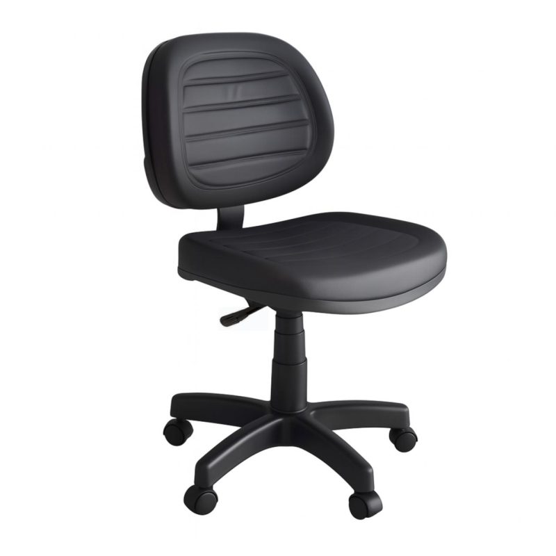 Cadeira Executiva COSTURADA Giratória sem Braços – Cor Preta – 31002 RM MÓVEIS 4
