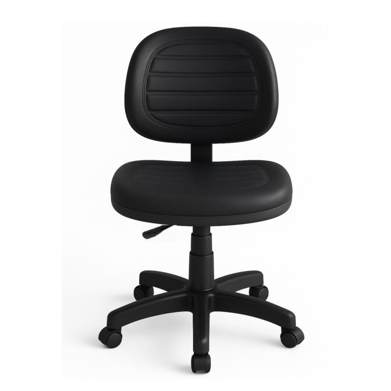 Cadeira Executiva COSTURADA Giratória sem Braços – Cor Preta – 31002 RM MÓVEIS 5