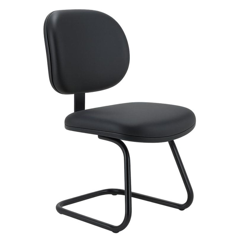 Cadeira Executiva LISA Base em “S” – Corino Preto – 31013 RM MÓVEIS 2