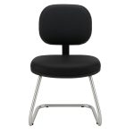 Cadeira Executiva LISA Base em “S” CROMADA – Corino Preto – 31015 RM MÓVEIS 10