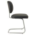 Cadeira Executiva LISA Base em “S” CROMADA – Corino Preto – 31015 RM MÓVEIS 11