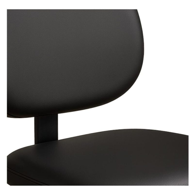 Cadeira Executiva LISA Base em “S” CROMADA – Corino Preto – 31015 RM MÓVEIS 6
