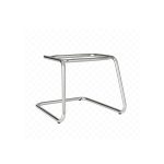 Cadeira Executiva LISA Base em “S” CROMADA – Corino Preto – 31015 RM MÓVEIS 14