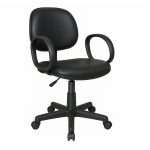 Cadeira Executiva LISA Giratória com Braço Corsa – Corino Preto – 31001 RM MÓVEIS 12