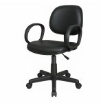 Cadeira Executiva LISA Giratória com Braço Corsa – Corino Preto – 31001 RM MÓVEIS 13