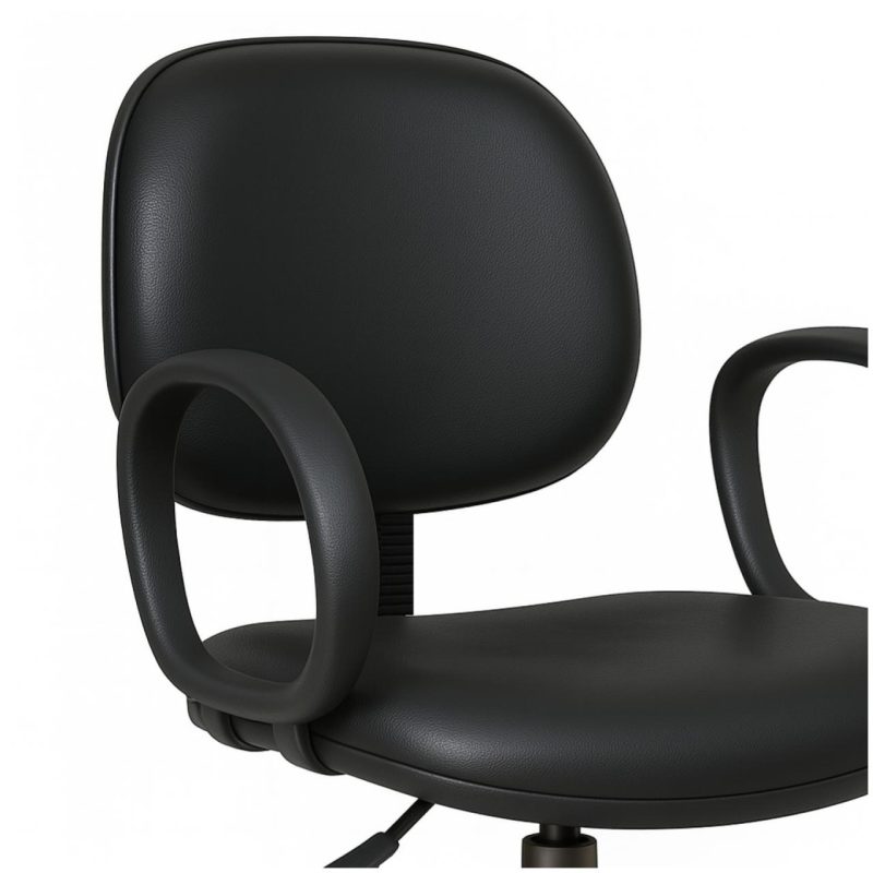 Cadeira Executiva LISA Giratória com Braço Corsa – Corino Preto – 31001 RM MÓVEIS 7