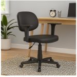 Cadeira Executiva LISA Giratória com Braços Reguláveis – Corino Preto – 31003 RM MÓVEIS 18