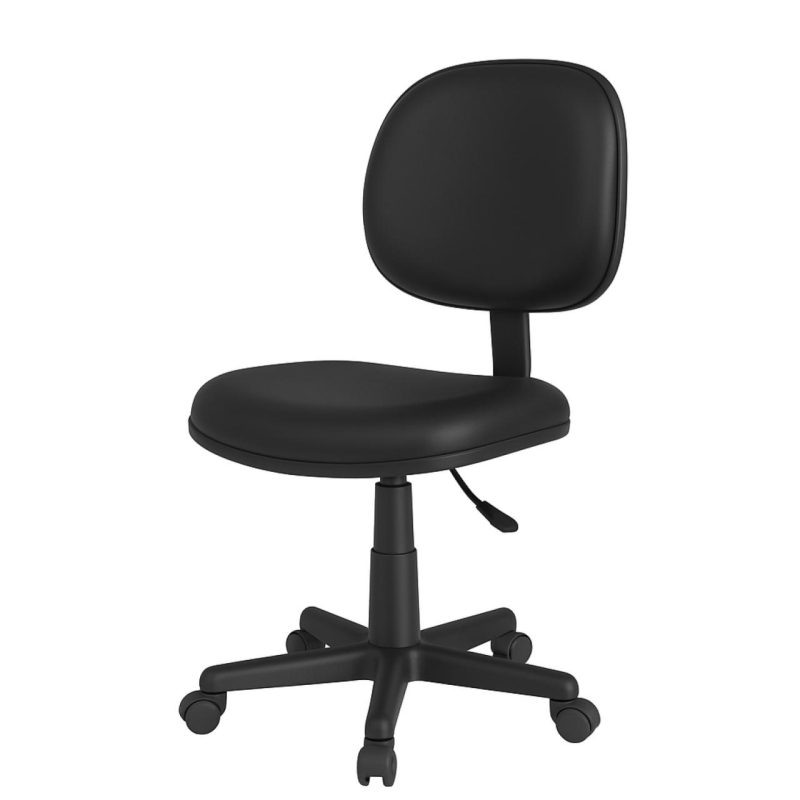 Cadeira Executiva LISA Giratória Sem Braços – Corino Preto – 31000 RM MÓVEIS 3