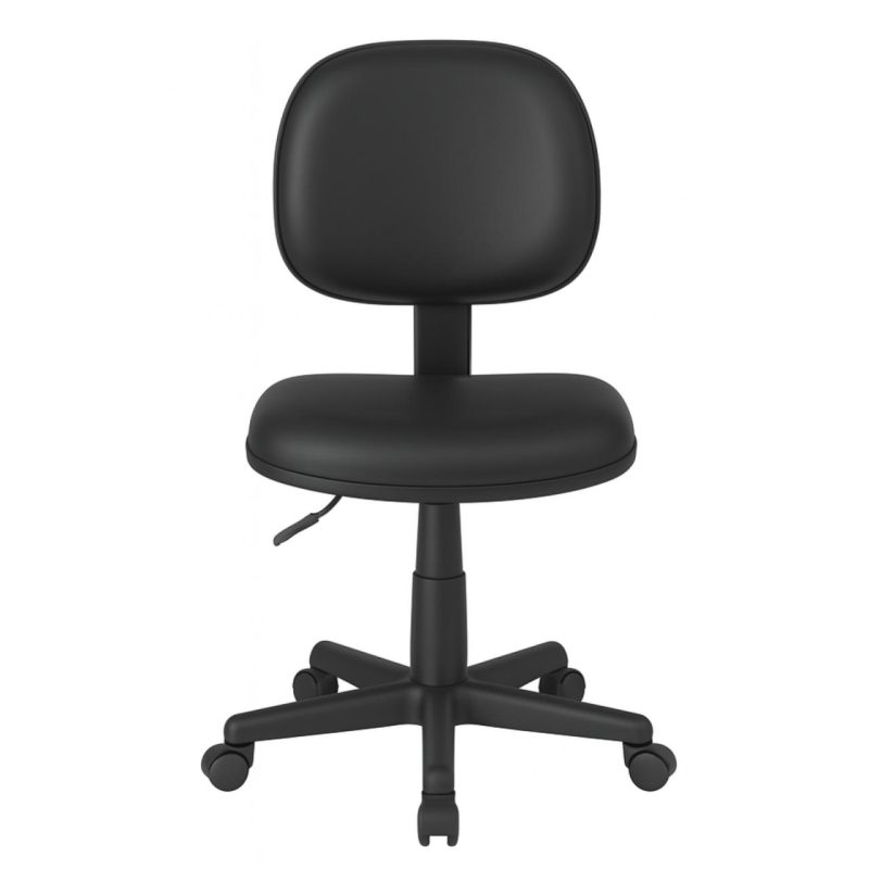 Cadeira Executiva LISA Giratória Sem Braços – Corino Preto – 31000 RM MÓVEIS 4