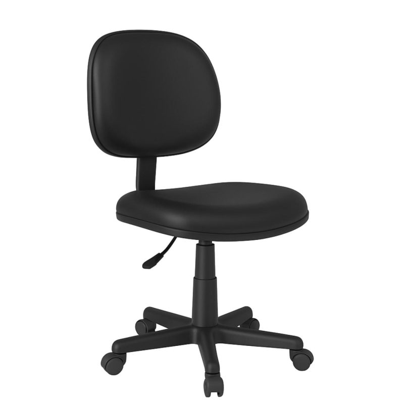 Cadeira Executiva LISA Giratória Sem Braços – Corino Preto – 31000 RM MÓVEIS 5