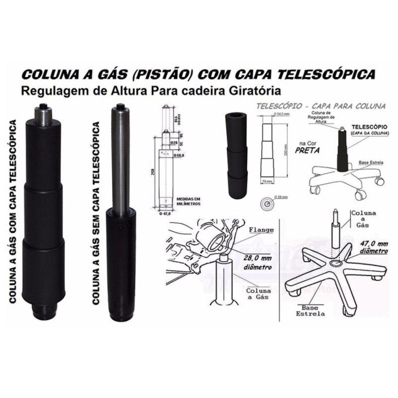 Cadeira Executiva LISA Giratória Sem Braços – Corino Preto – 31000 RM MÓVEIS 7