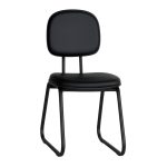 Cadeira Secretária Trapézio – Corino Preto – 31103 RM MÓVEIS 9