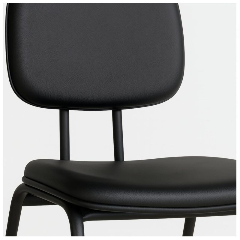 Cadeira Secretária Trapézio – Corino Preto – 31103 RM MÓVEIS 5