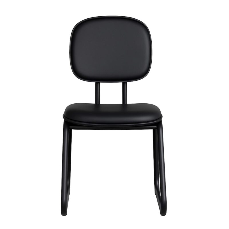 Cadeira Secretária Trapézio – Corino Preto – 31103 RM MÓVEIS 8