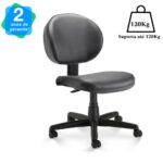 Cadeira Escritório Executiva PLUS LISA S/ BRAÇOS – COR PRETO 32976 RM MÓVEIS 9