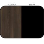 Aparador de Madeira 1,20×0,80×0,35cm – MARSALA/PRETO – 21437 RM MÓVEIS 9