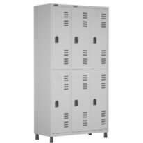 Roupeiro LOCKER de Aço c/ 06 PORTAS GRANDES – 1,90×0,96×0,40m – CZ/CZ – W3 – 11014 RM MÓVEIS