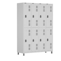 Roupeiro LOCKER de Aço c/ 08 PORTAS GRANDES – 1,90×1,28×0,40m – CZ/CZ – W3 – 11015 RM MÓVEIS