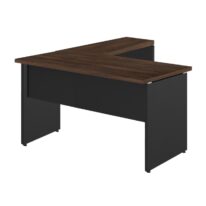 Mesa em “L” (Mesa 1,70m + Mesa Auxiliar) – S/ Gavetas Marsala / Preto – 23478 RM MÓVEIS