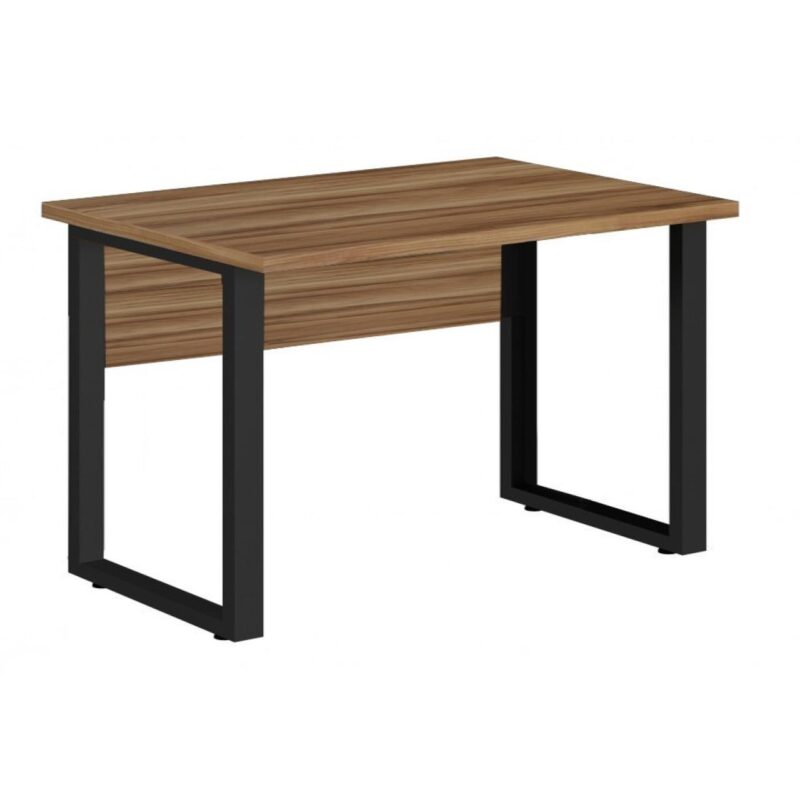 Mesa Escritório PÉ QUADRO 1,50×0,60m -S/ Gavetas – NOGAL SEVILHA/PRETO – 24472 RM MÓVEIS 2