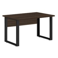 Mesa Escritório PÉ QUADRO 1,50×0,60m – S/ Gavetas – MARSALA/PRETO – 25472 RM MÓVEIS