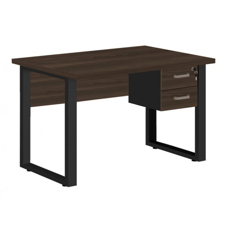 Mesa Escritório PÉ QUADRO – 1,20×0,60m – C/ Gavetas – MARSALA/PRETO – 25471 RM MÓVEIS 2