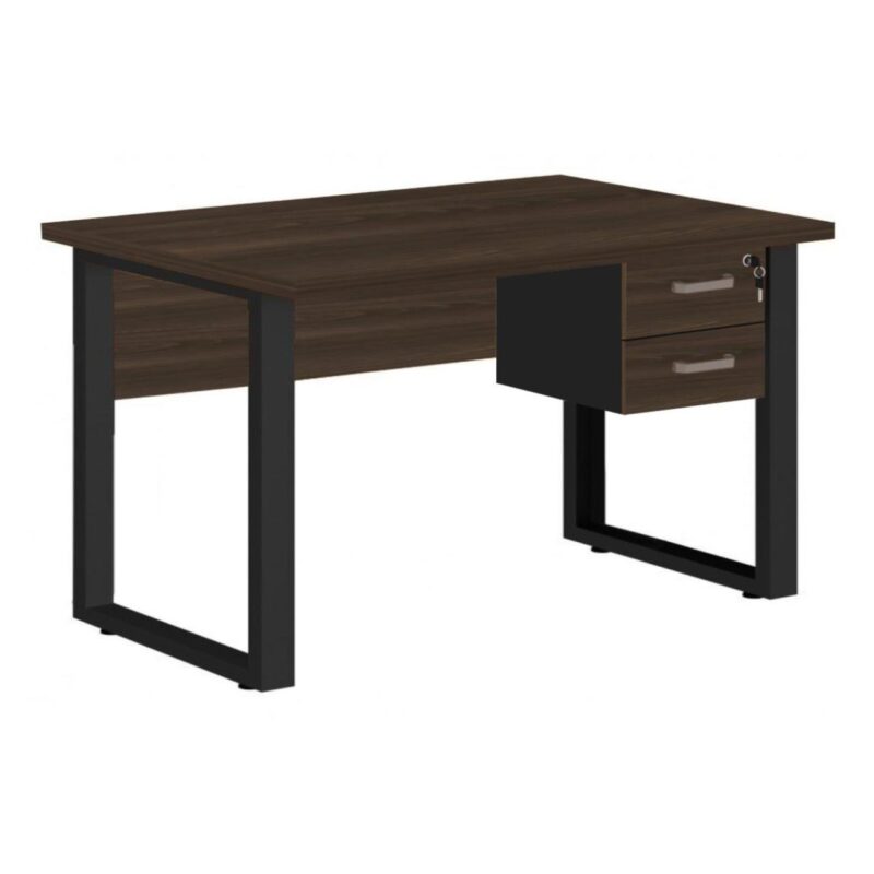 Mesa Escritório PÉ QUADRO 1,50×0,60m – C/ Gavetas – MARSALA/PRETO – 25473 RM MÓVEIS 2