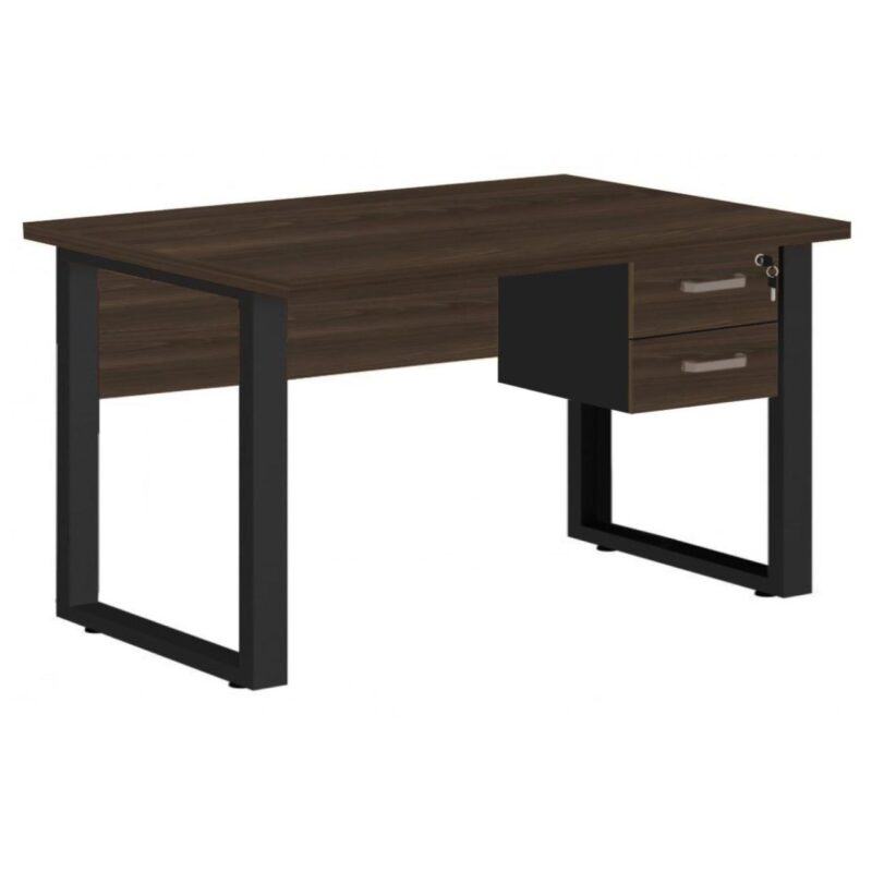 Mesa Escritório PÉ QUADRO 1,70×0,70m – C/ Gavetas – MARSALA/PRETO – 25475 RM MÓVEIS 2