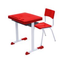 Kit Escolar Individual – (Mesa e Cadeira) – INFANTIL 03 a 06 Anos COR VERMELHO – 41090 RM MÓVEIS