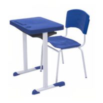 Kit Escolar Individual AZUL – (Mesa e Cadeira) – ADULTO – – COR AZUL – 40081 RM MÓVEIS