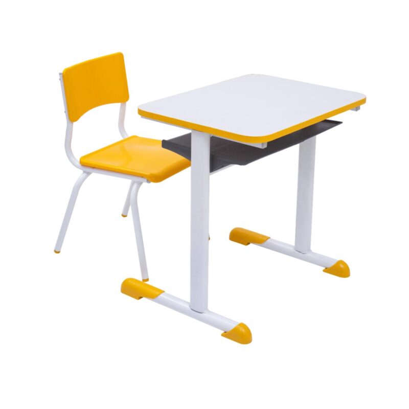 Kit Escolar Individual AMARELO – (Mesa e Cadeira) – INFANTIL – MDF – COR AMARELO – 40088 RM MÓVEIS 2