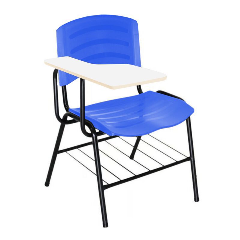 Cadeira Universitária Plástica Prancheta MDF – COR AZUL 34016 RM MÓVEIS 2