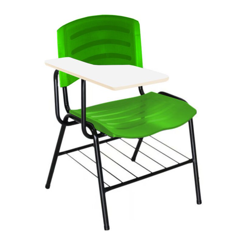 Cadeira Universitária Plástica com Prancheta MDF – COR VERDE 34018 RM MÓVEIS 2