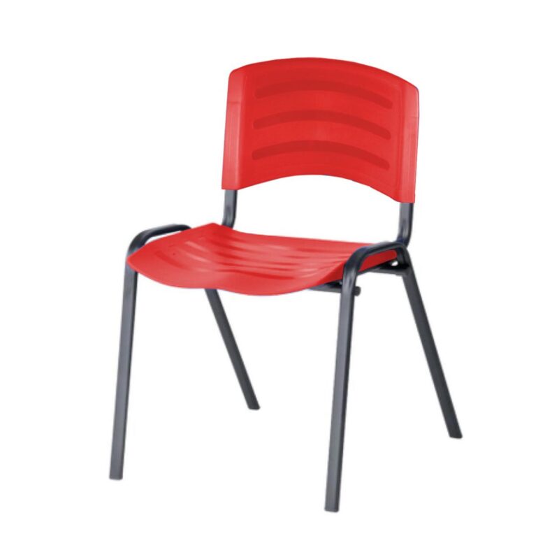 Cadeira Fixa Plástica 04 pés Cor Vermelho (Polipropileno) 31208 RM MÓVEIS 5