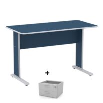 Mesa Escritório 1,20×0,60m c/ Gavetas – Cor Azul – 44085 RM MÓVEIS