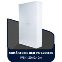 Armário de Aço PA 120 #26 – 1,98×1,20×0,40m – SA – 13121 RM MÓVEIS