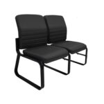 Sofanete para Escritório Estofada com 02 Lugares – LYON – Pés PRETO – 33120 RM MÓVEIS 8