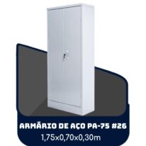 Armário de Aço PA 75 #26 – 1,75×0,70×0,30m – SA – 13119 RM MÓVEIS