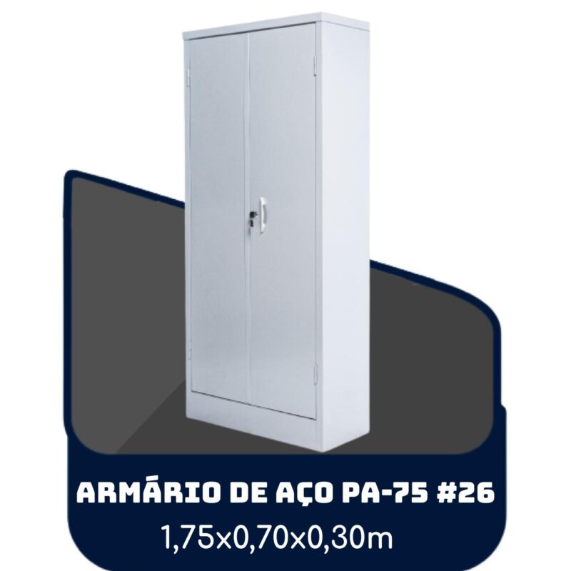 Armário de Aço PA 75 #26 – 1,75×0,70×0,30m – SA – 13119 RM MÓVEIS 2