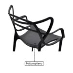 Cadeira Interlocutor OSLO para Escritório ou Jantar – Polipropileno – Cor Preto – 48005 RM MÓVEIS 9