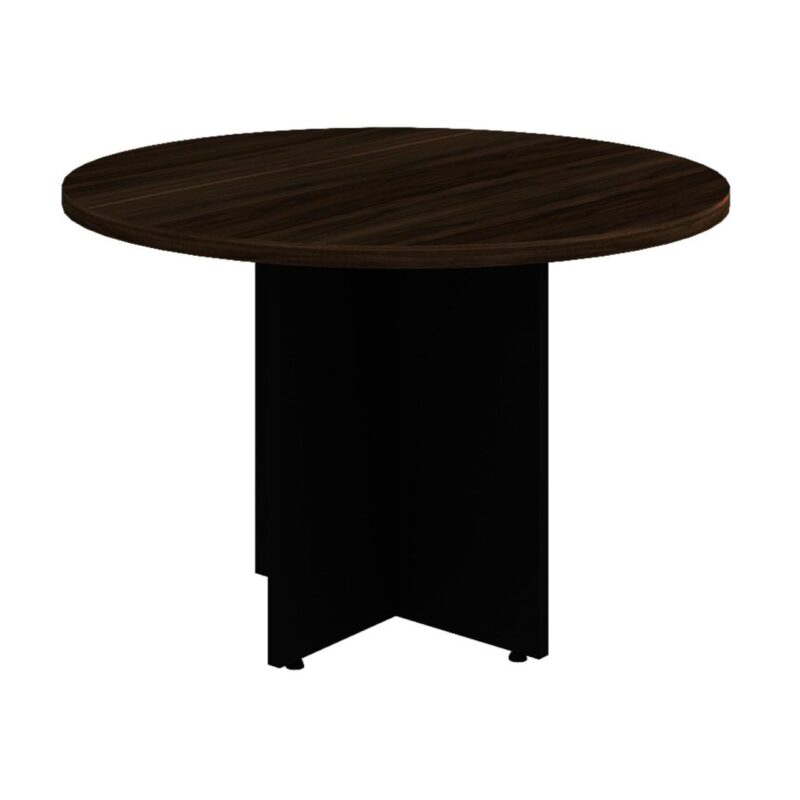 Mesa de Reunião Redonda -1,10×1,10×0,73m – MARSALA / PRETO – 51011 RM MÓVEIS 2