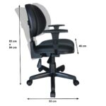 Cadeira Executiva Back System Lisa c/ Braços reguláveis – Cor Preta 31006 RM MÓVEIS 8