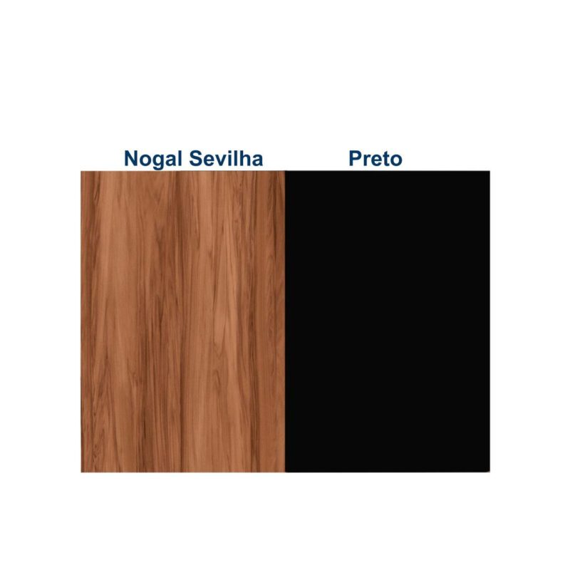Mesa PEDESTAL com “L” – 1,92×1,60m NOGAL SEVILHA/PRETO – 21406 RM MÓVEIS 8