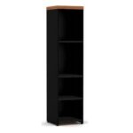 Armário TORRE Aberta NOGAL SEVILHA / PRETO – 21432 RM MÓVEIS 9